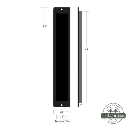 Barn Door Stainless Steel Square Corner Flush Pull
