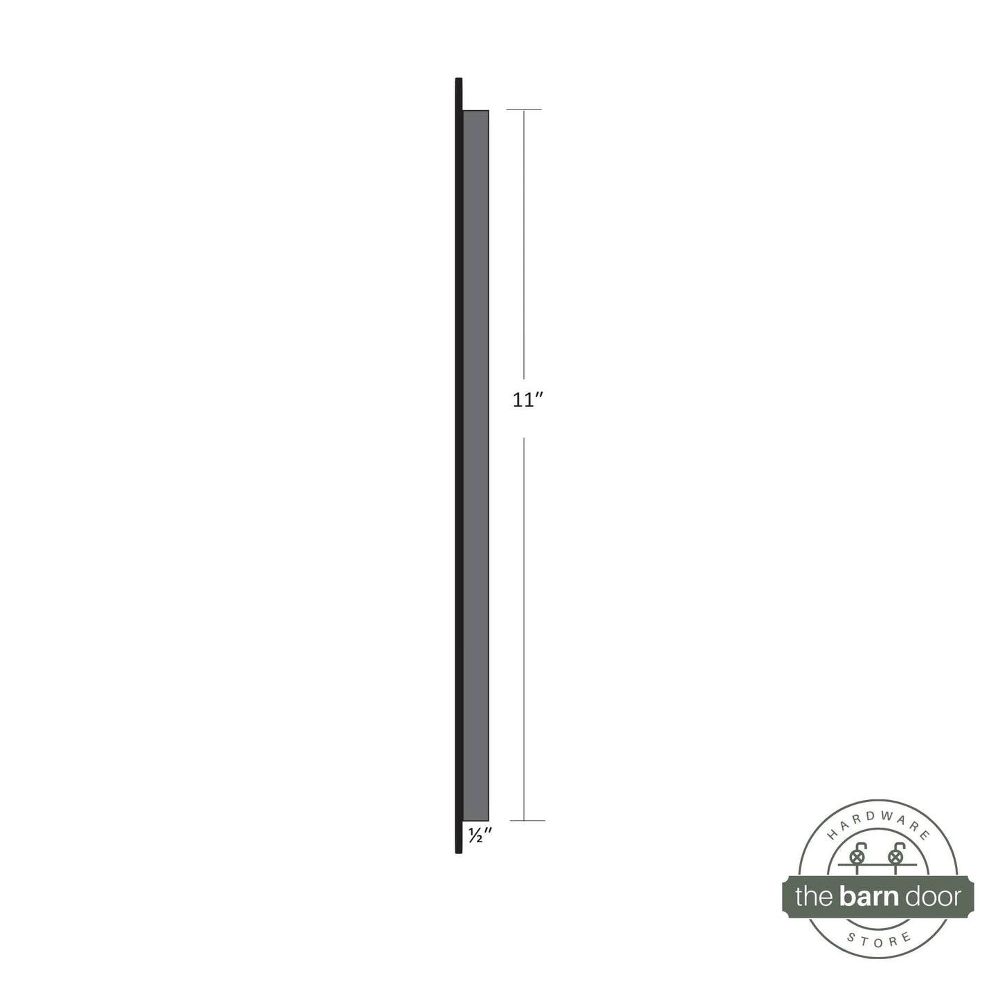 Barn Door Full Radius with Wings Flush Pull