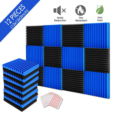 12-Pack: Sound Proof Padding Acoustic Foam Panels