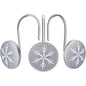 12-Pieces: Christmas Snowflake Anti-Rust Round Shower Curtain Hooks