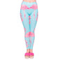 Flamingo blue European and American printed pants