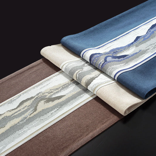 Chinese Style Table Runner Solid Linen Cotton Cover Waterproof