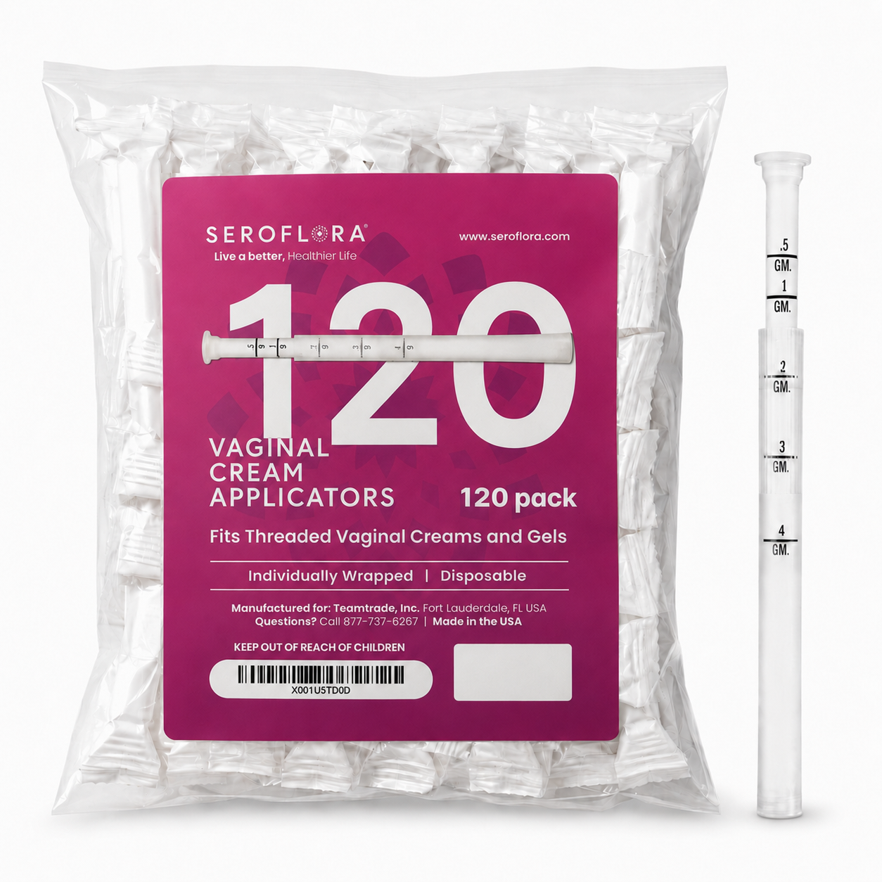 Disposable Vaginal Cream Applicators  for Premarin, Estace & many others (15ct)