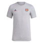 adidas Mens Short Sleeve Pre-Game T-Shirt Medium Grey Heather/New York Red Bulls X-Large