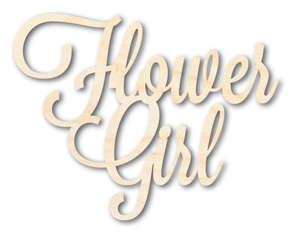 Unfinished Wood Flower Girl Shape - Word Craft - up to 46"
