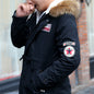 Fur collar plus size thick long padded coat
