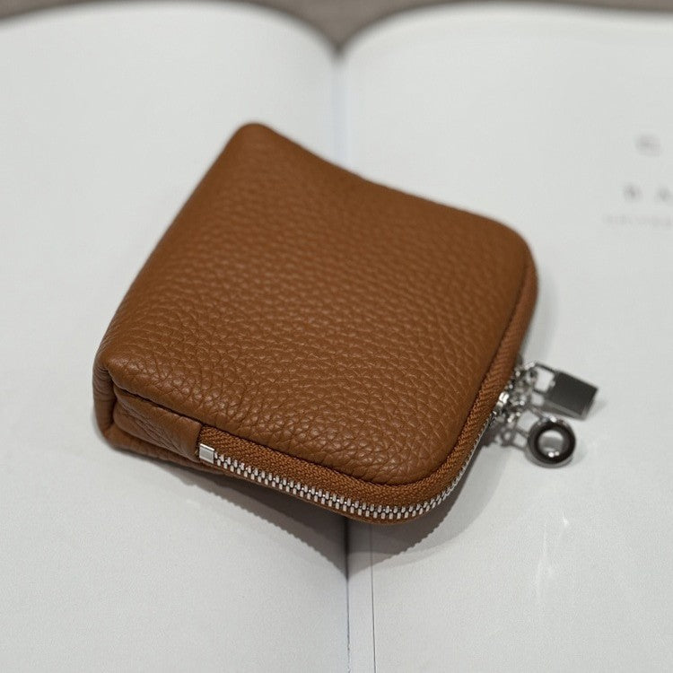 First-layer Cowhide Jewelry Pouch Mini And Convenient