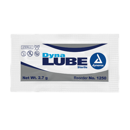 Dynarex DynaLube Lubricating Jelly - Sterile, 2.7 g Packet, 144ea/bx, 12bxs/case (1728 Count)