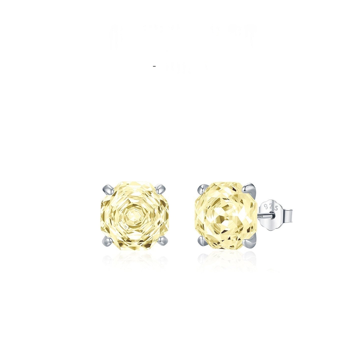 Basic Rose-cut Sparkling Diamond Stud Earrings Unisex Accessory