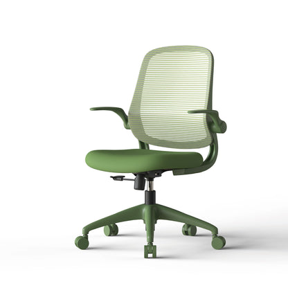 Ergonomic Office Chair Mesh High-Back Green 350 LB Flip-Up Arms Swivel