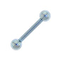 Solid Titanium Light Blue Barbell 5/16-3mm