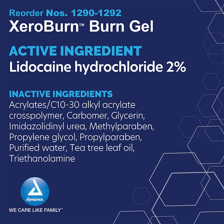 Dynarex XeroBurn Burn Gel, 3.5 g Packet, 25ea/bx, 24bxs/case (600 Count)