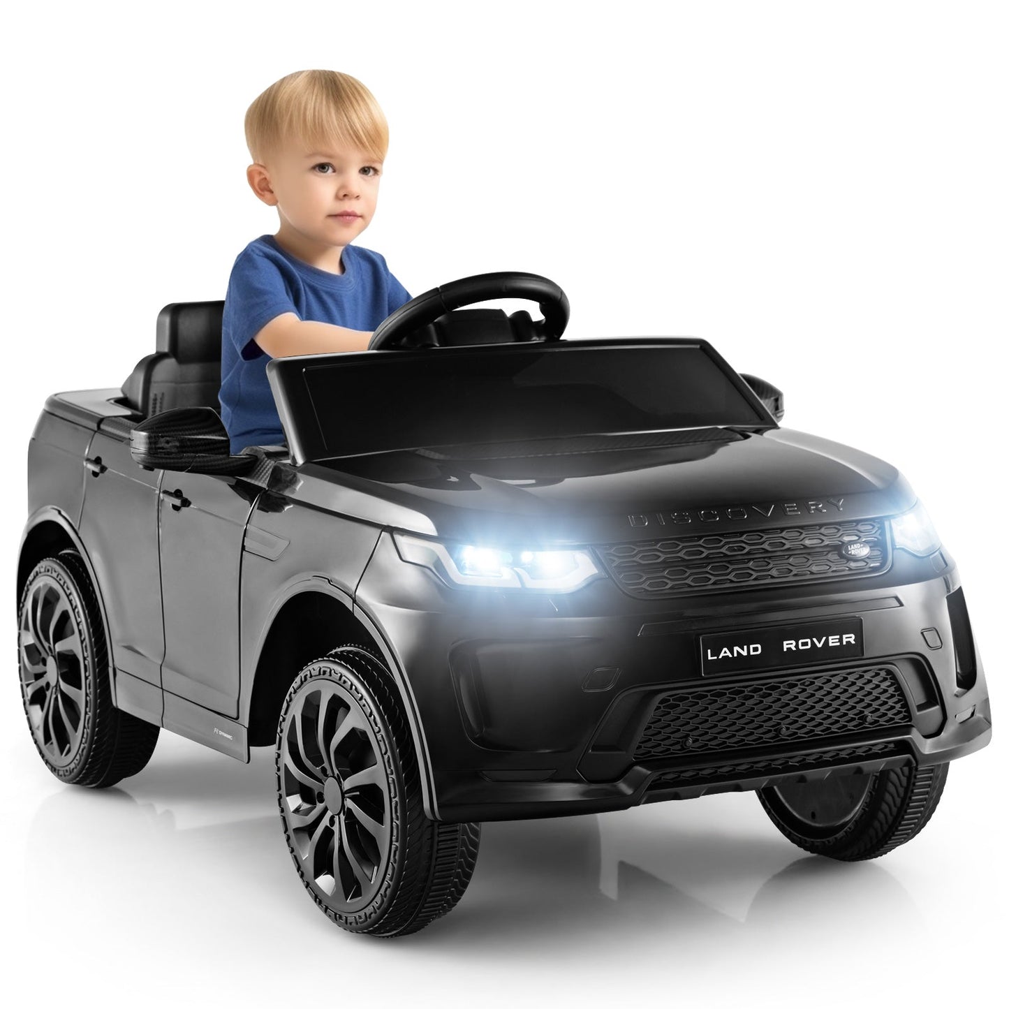 12V Kids Ride On Car with Remote Control Lockable Doors Slow Start System and LED Lights