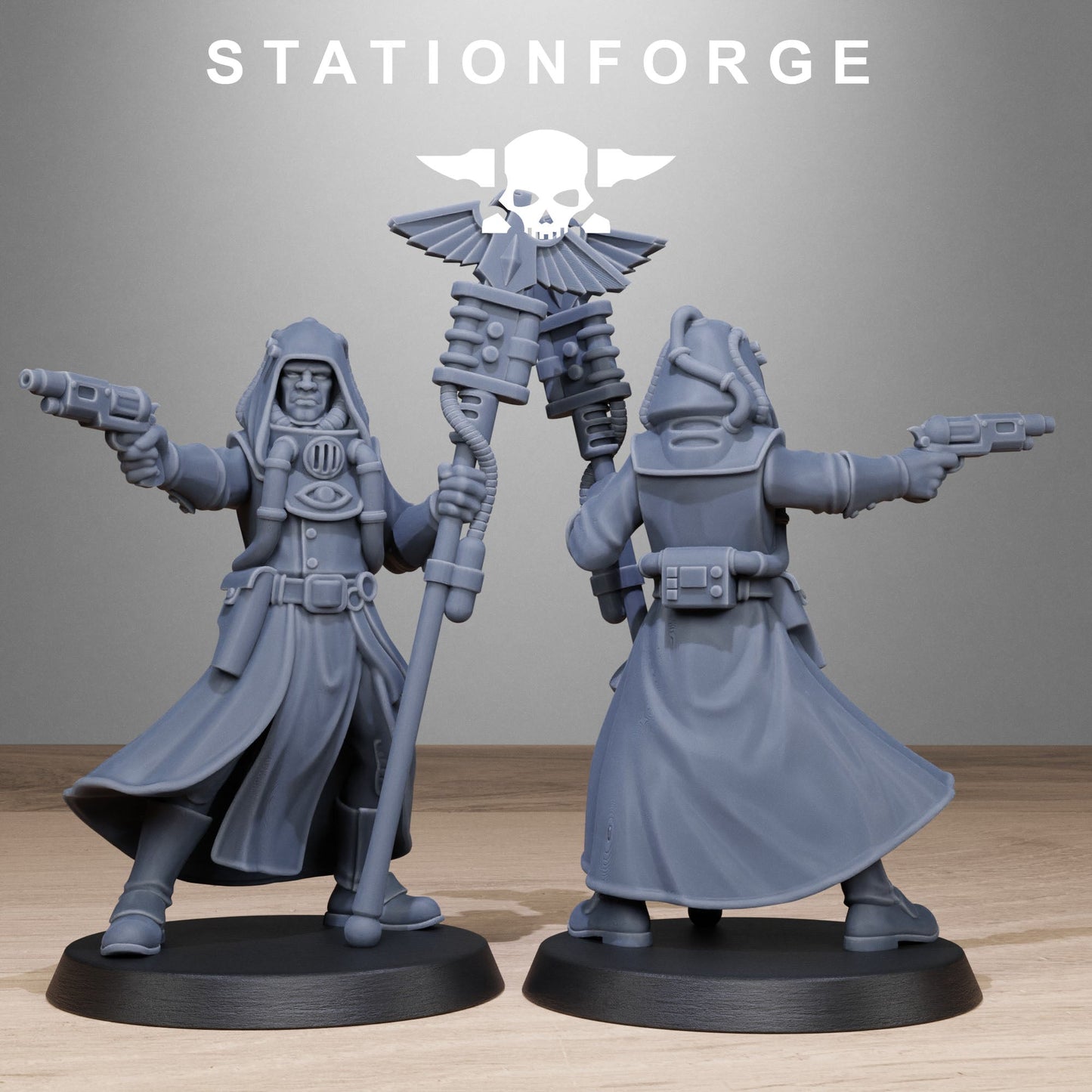 3D Printed GrimCorp Seers by StationForge Miniatures