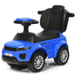 3 In 1 Ride on Push Car Toddler Stroller Sliding Car with Music-Blue