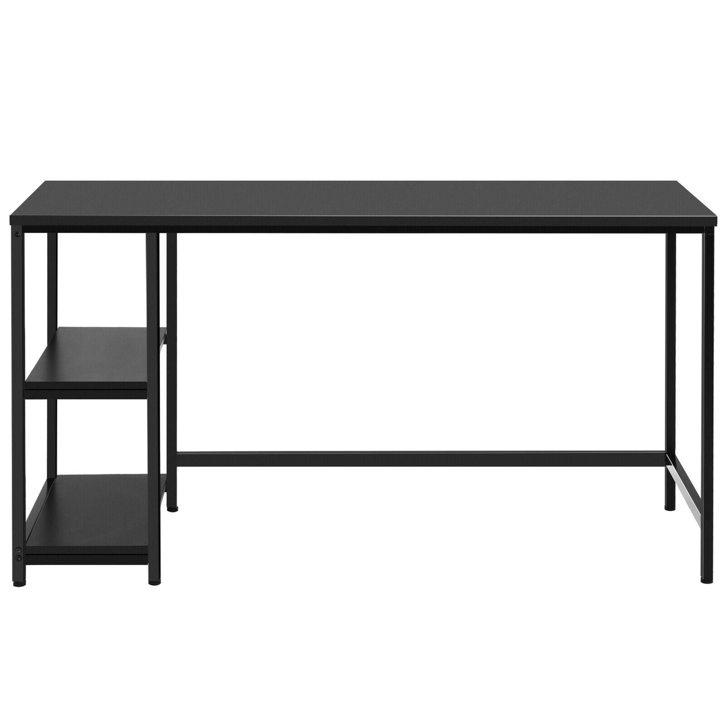 47 Inch Computer Desk Office Study Table Workstation Home with Adjustable Shelf Black
