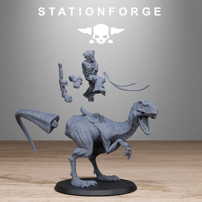 3D Printed GrimGuard Jungle Raptors by Stationforge Miniatures