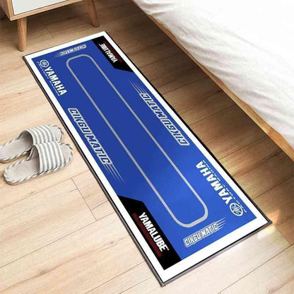 Motorcycle-Themed Carpet Display Mat
