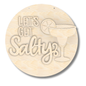 Unfinished Wood Let's Get Salty Door Sign Kit | Wood Craft Cutouts | 1/4" Thick |