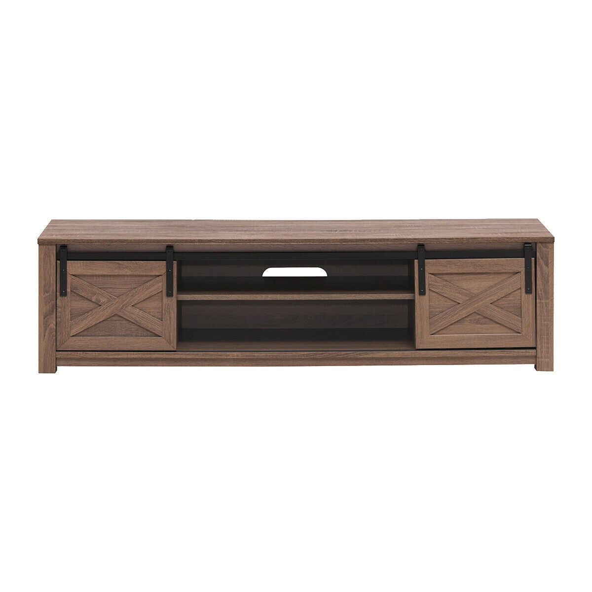 65 Inch Flat Sliding Barn Door TV Stand