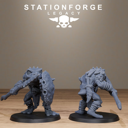 3D Printed Bogkin Spearmen by StationForge Miniatures