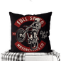 Motorcycle-Themed Double-Sided Square Pillow