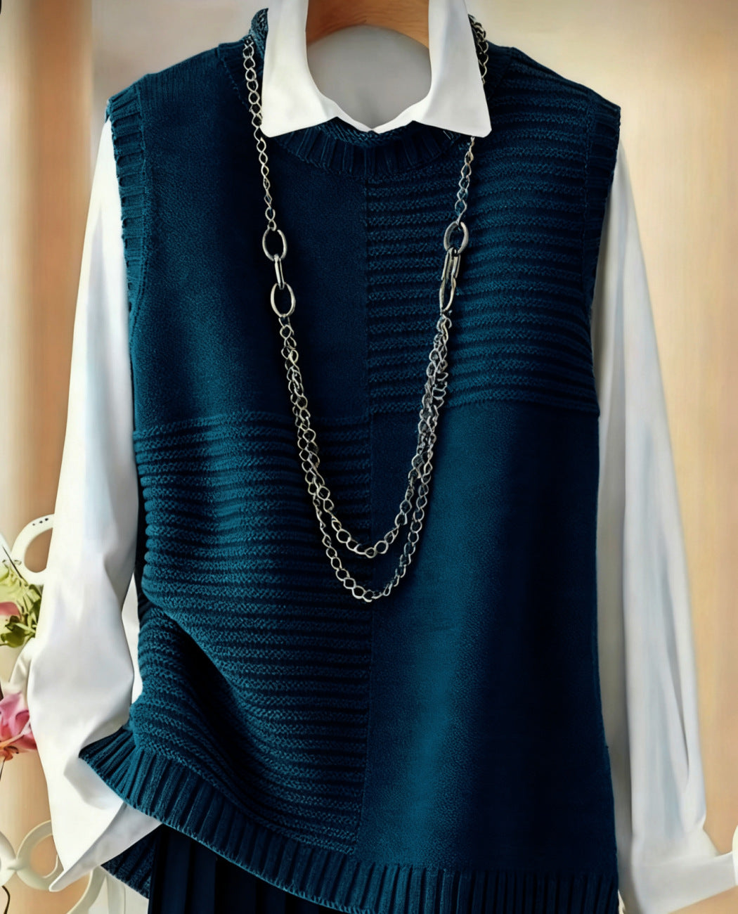 Womens Elegant Sleeveless Knitted Vest Top
