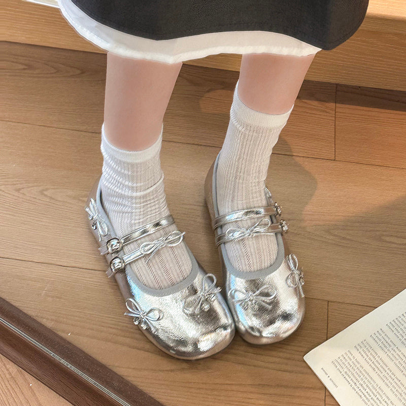 Korean Ballet Flats For Women 2026 New Spring Summer Comfortable Office-Ready Versatile Double Buckle Mary Jane Shoes