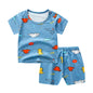 New Children's Short Sleeved Suit Baby  Cotton Short Sleeved
