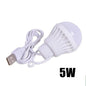 1/2pc 3W/5W/7W Usb Bulb Light Portable Lamp Led for Hiking Camping Tent Travel Work with Notebook Christmas for Home