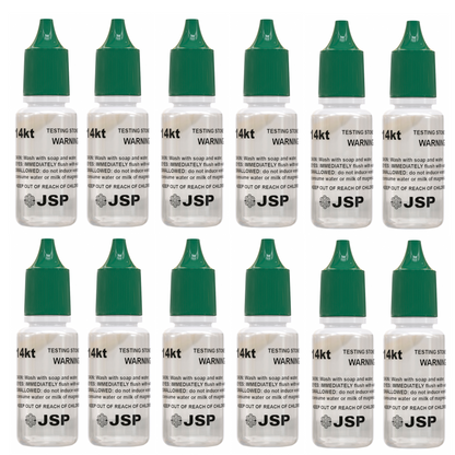 36 Bottles of JSP 14K & 36 Bottles of JSP 18K Gold Metal Test Acid Karat Testing Solution Jewelry Tester Metals Kit
