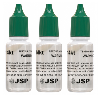 3 Bottles of JSP 14K Gold Acid Testing Solution Jewelry Test Tester Precious Metals