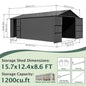 Extra-Large Outdoor Heavy-Duty Metal Garage Shed With Lockable Doors [No Floor] (SAK14093)