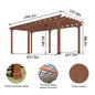 Alora Outdoor Cedar Wood Patio Pergola With Slatted Trellis Roof (SAK92150)
