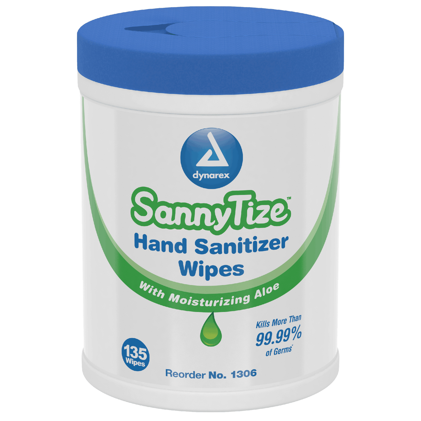 Dynarex Instant Hand Sanitizer, 5.9" x 7.5" Wipes, 12can/case (1620 Count)