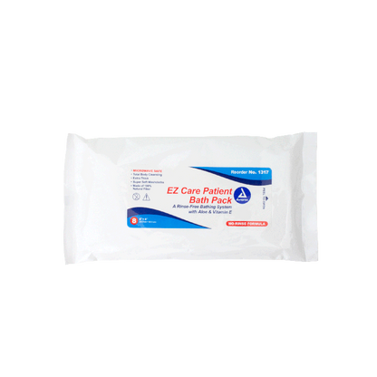 DynaCare EZ Care Patient Bath Packs, 8" x 8", 24pks/case (192 Count)