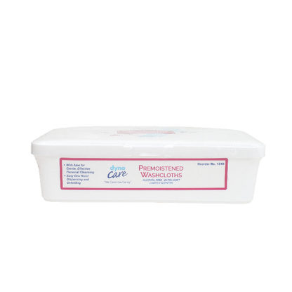 Dynarex Premoistened Adult Washcloths, 9" x 13" Tub, 8tub/case (512 Count)