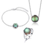 Moonstone Forest Personalized Elegant Ring Bracelet Three-piece Jewelry