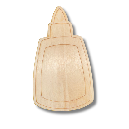 Unfinished Wood Etched Crafty Glue Shape | Paint By Line Crafts | up to 30" DIY