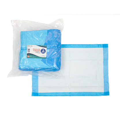 Dynarex Disposable Underpads, 17" x 24" (22 g), 100ea/bag, 3bags/case (300 Count)