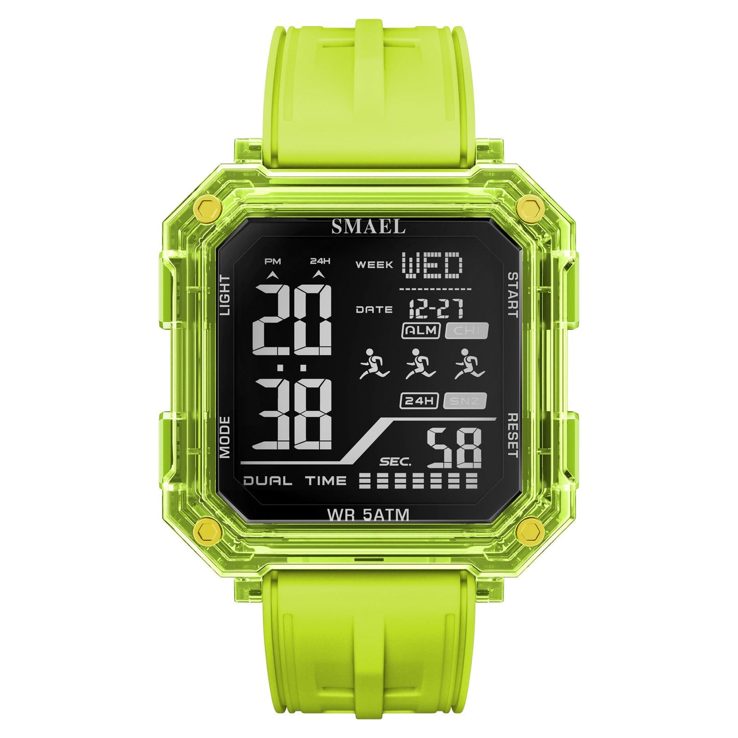 Casual Fashionable Stopwatch Alarm Sports Watch For Students