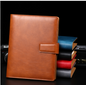 A5 leather buckle 6-hole clip notebook