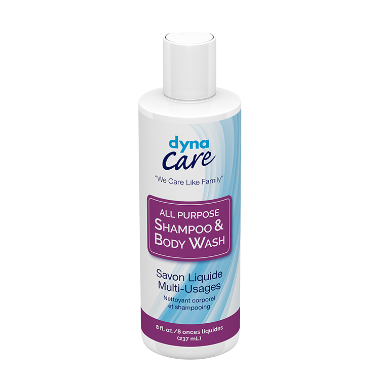 DynaCare All Purpose Shampoo and Body Wash, 8 oz. 48bot/case (48 Count)