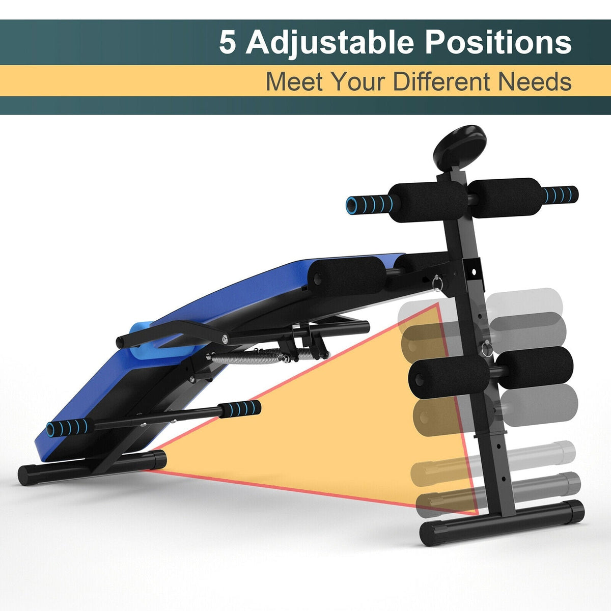 Adjustable Sit Up Bench with LCD Monitor