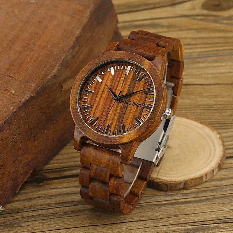 Wooden Pointer Style Quartz Watch