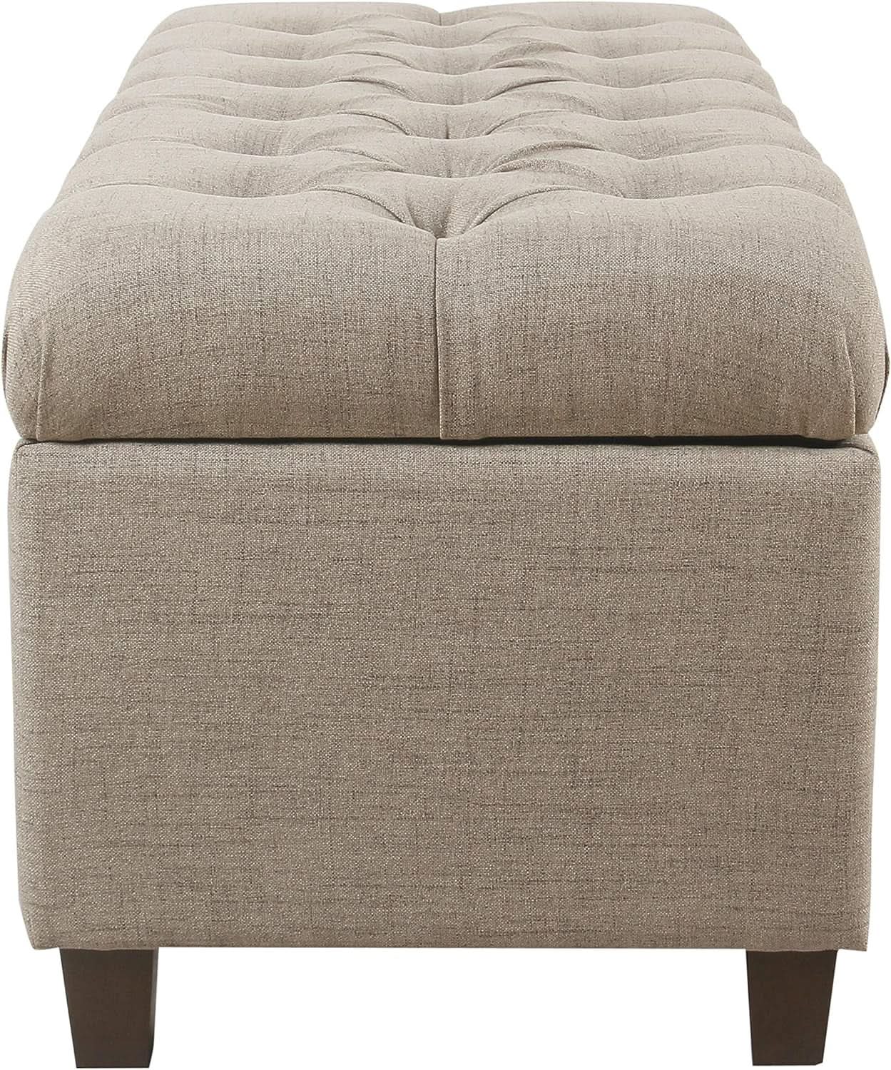 Tufted ExtraLarge Storage Ottoman Bench Hinged Lid