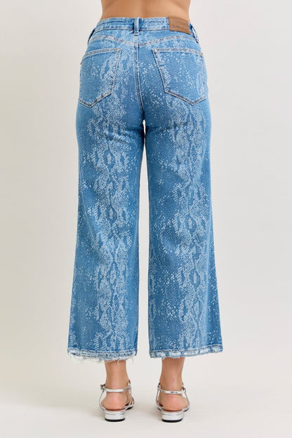 Judy Blue High Rise Ankle Wide Leg Jeans