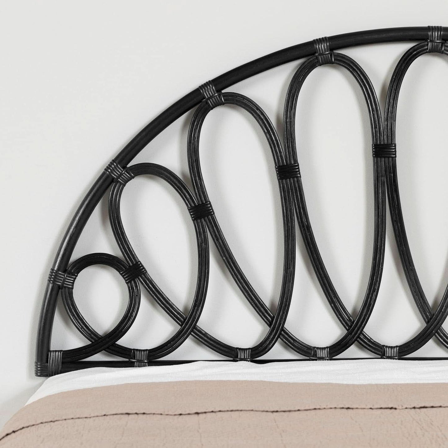 Elegant Wall-Mounted Headboard With Curvaceous Flower Petals