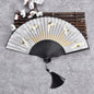 Vintage Bamboo & Silk Folding Hand Fan – Art Floral Design