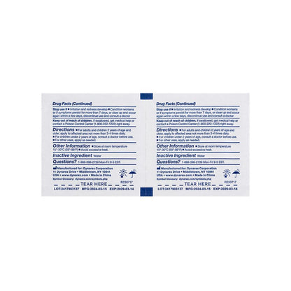 Dynarex Sting & Bite Pad, 10pads/box, 48bxs/case (480 Count)